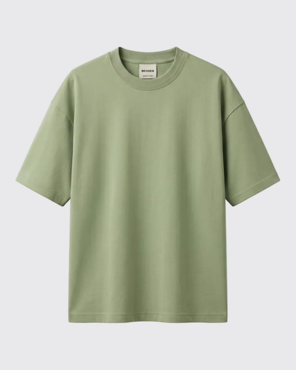 Muted Olive Drop Shoulder Oversized Tee