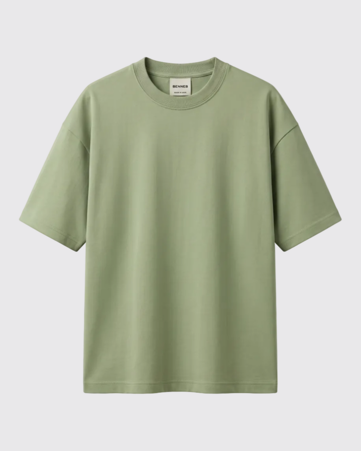 Muted Olive Drop Shoulder Oversized Tee