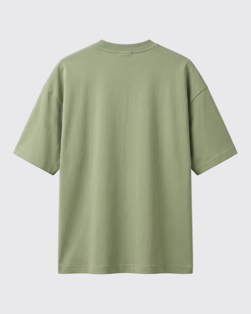 Muted Olive Drop Shoulder Oversized Tee