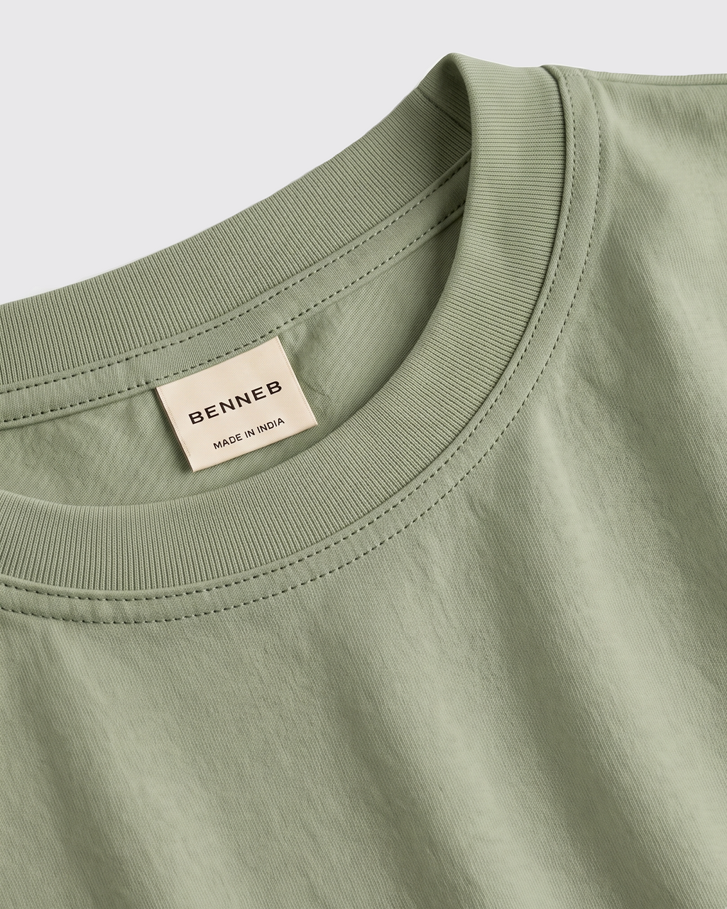 Muted Olive Drop Shoulder Oversized Tee