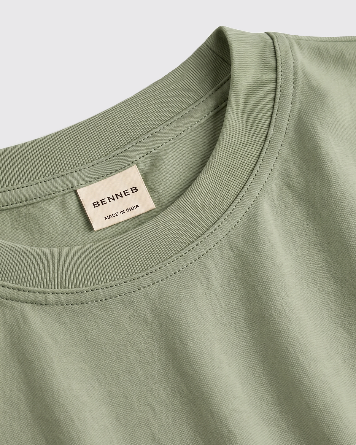 Muted Olive Drop Shoulder Oversized Tee