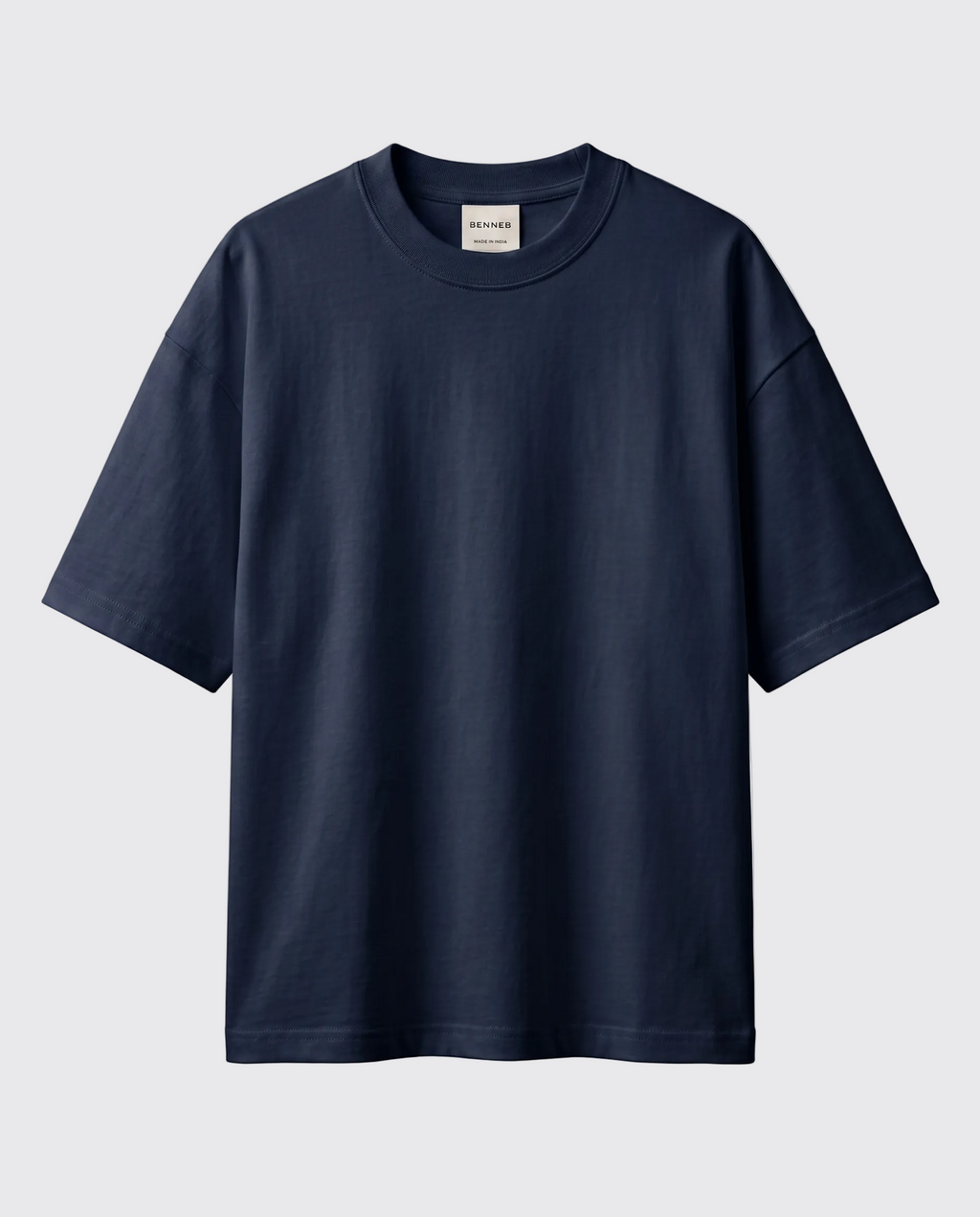 Navy Blue Drop Shoulder Oversized Tee