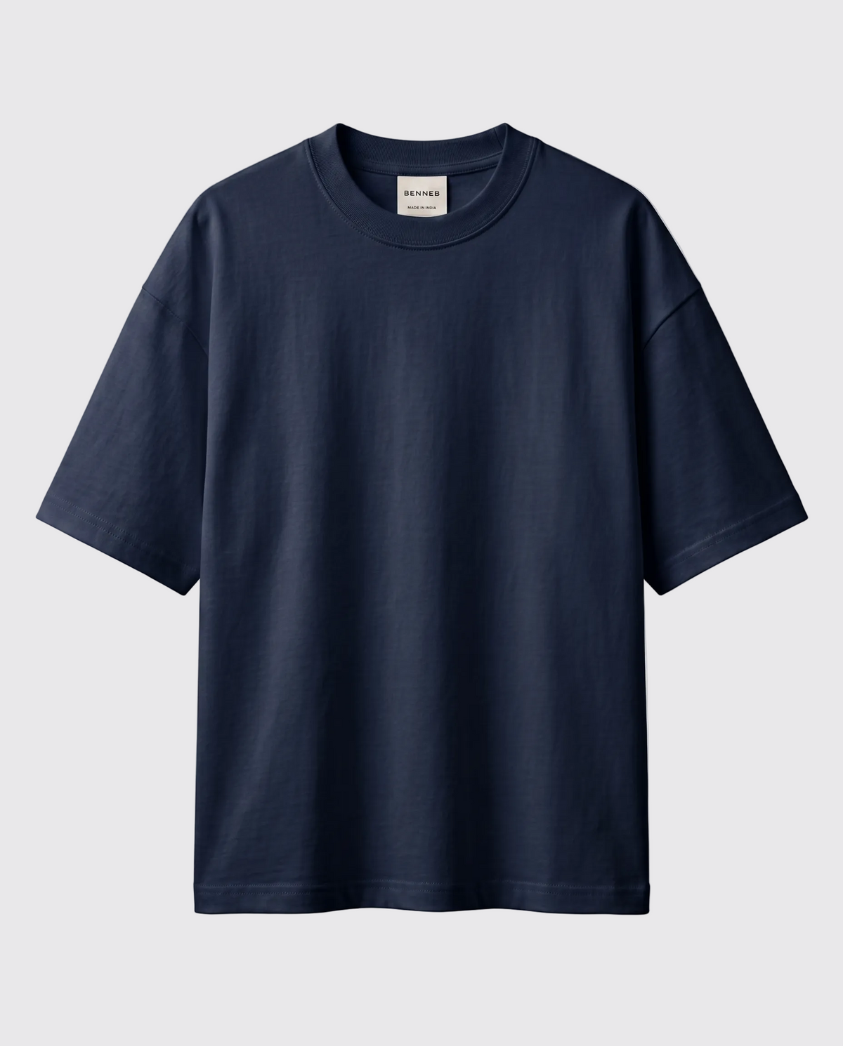 Navy Blue Drop Shoulder Oversized Tee