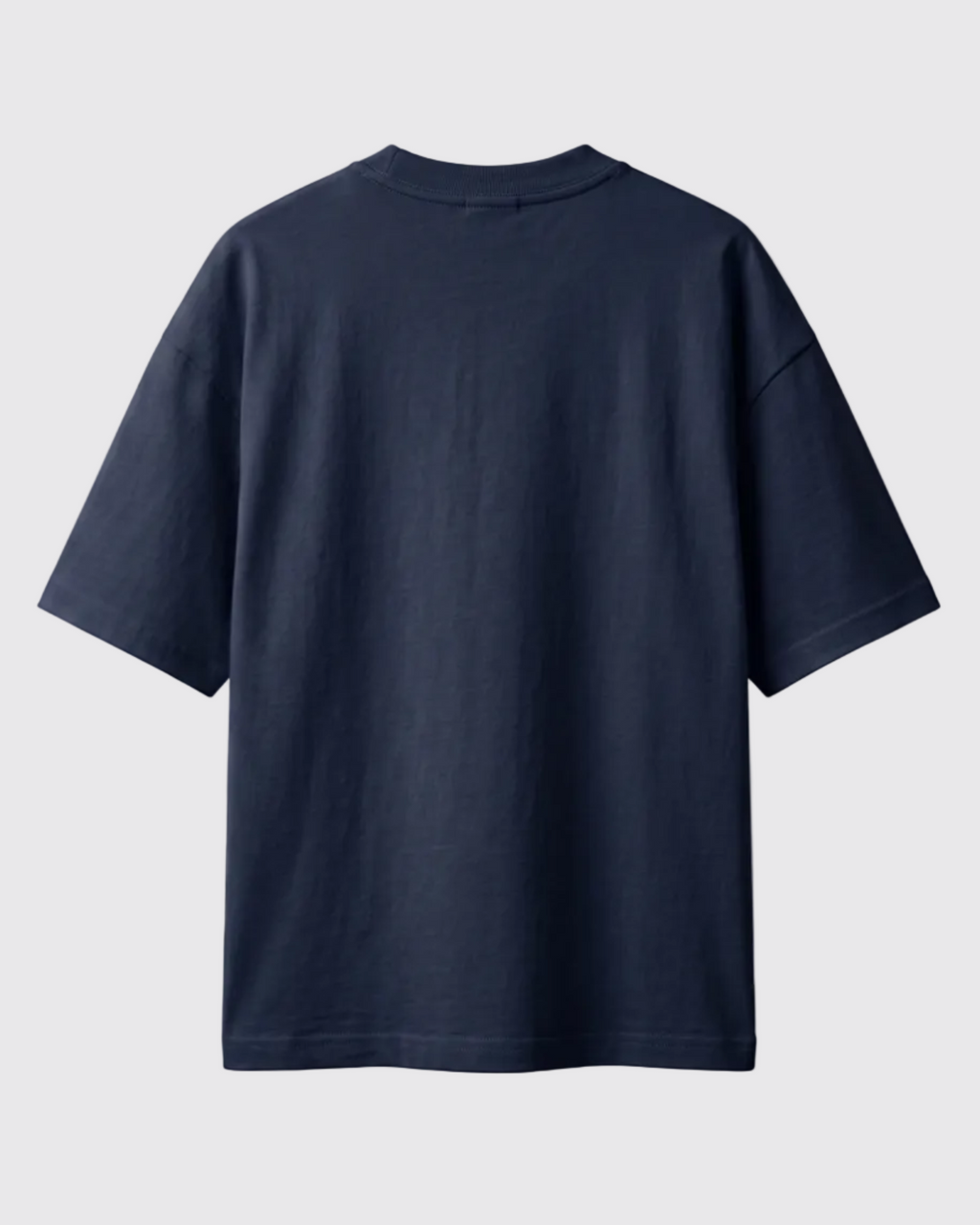 Navy Blue Drop Shoulder Oversized Tee