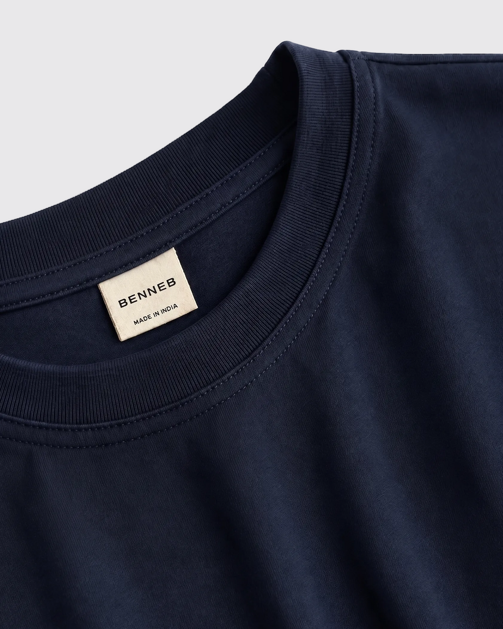 Navy Blue Drop Shoulder Oversized Tee