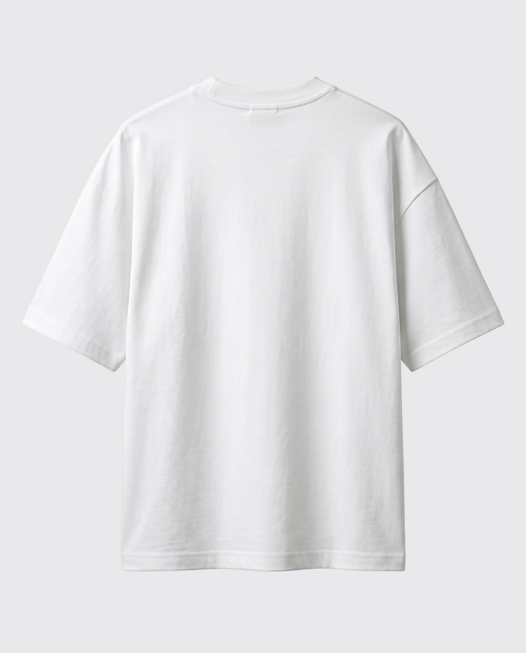 White Drop Shoulder Oversized Tee