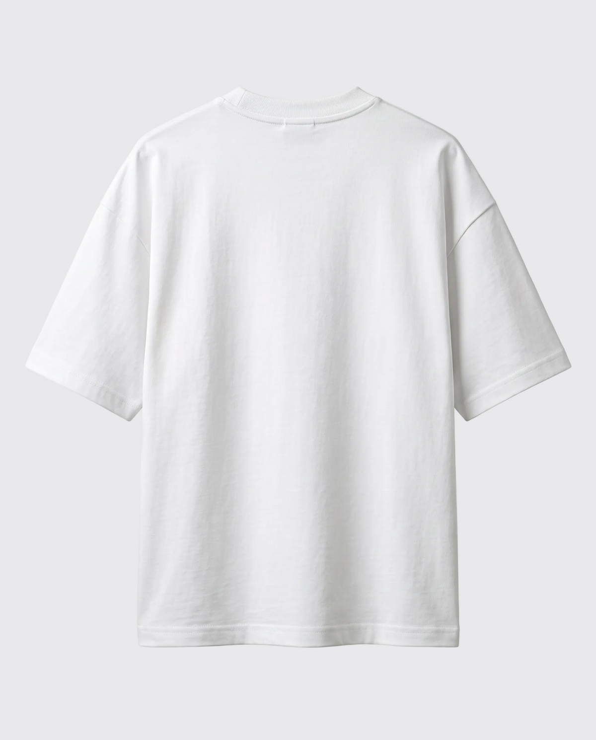 White Drop Shoulder Oversized Tee
