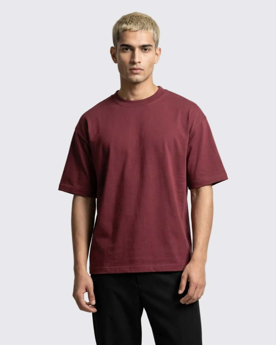 Deep Burgundy Oversized T-Shirt