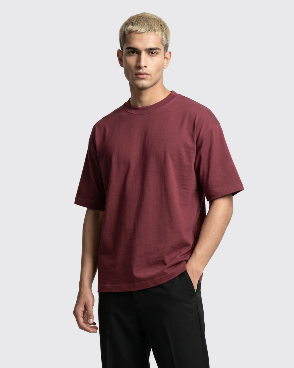 Deep Burgundy Oversized T-Shirt