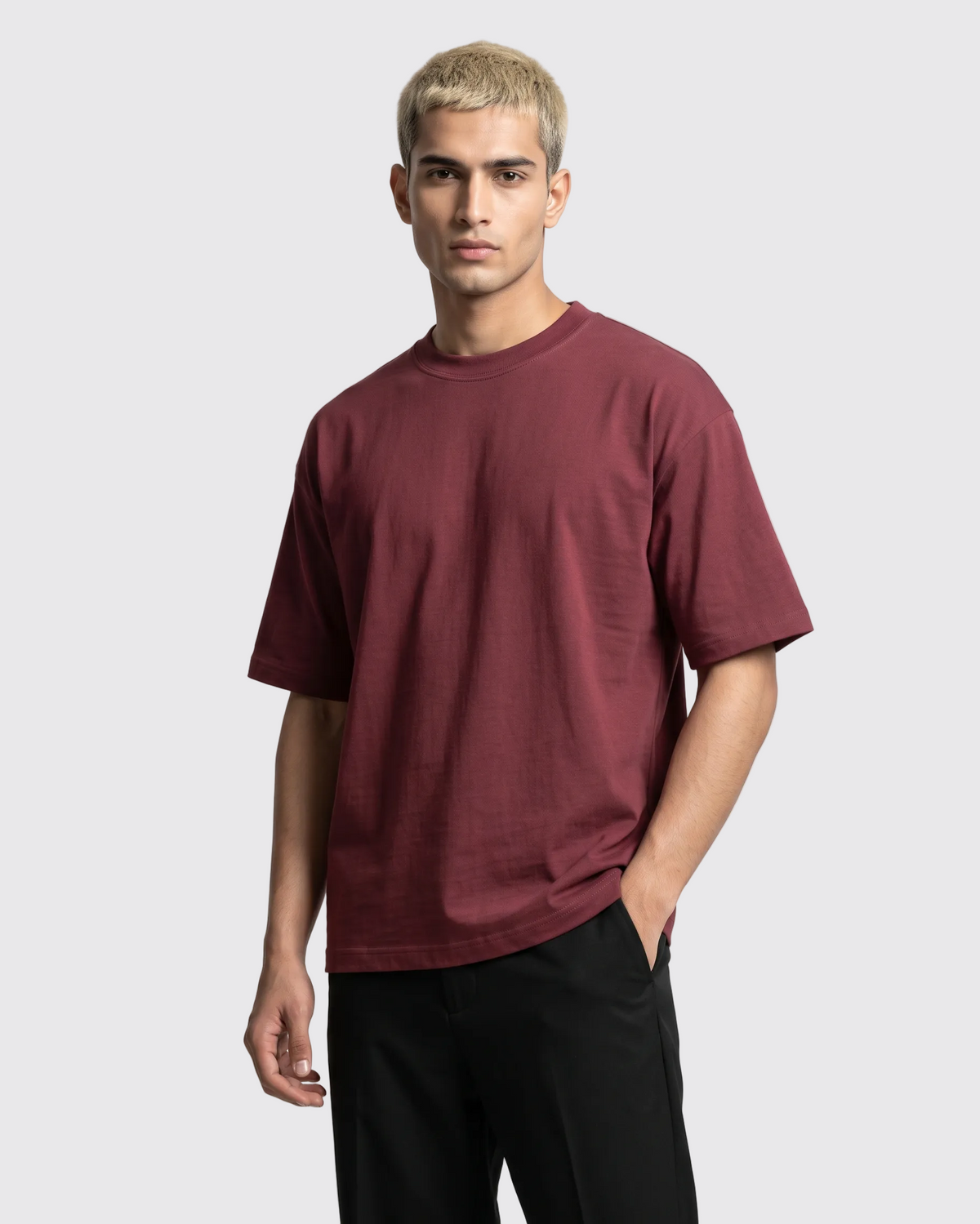 Deep Burgundy Oversized T-Shirt